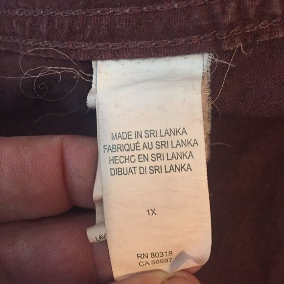 Lucky Brand Womens Anorak Barn Jacket Size 1X Burgundy Cotton Twill Pockets - Picture 8 of 12